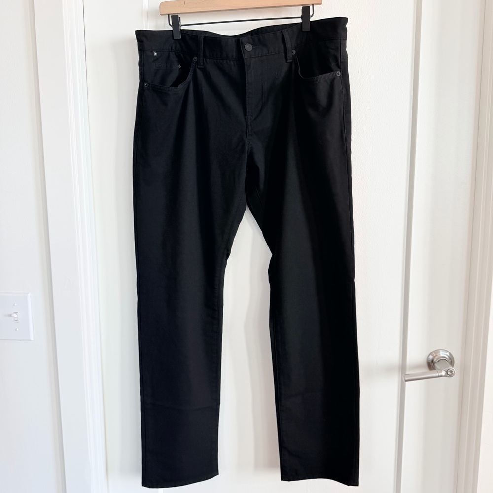 Boss Men's Black Straight Tech Pants